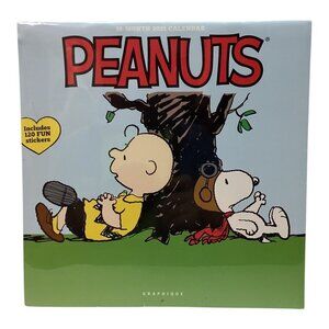 Peanuts 2021 16-Month Calendar & 120 Stickers Featuring‎ Snoopy & Charlie Brown